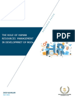 The Role of HR Management in The Development of NGOs.