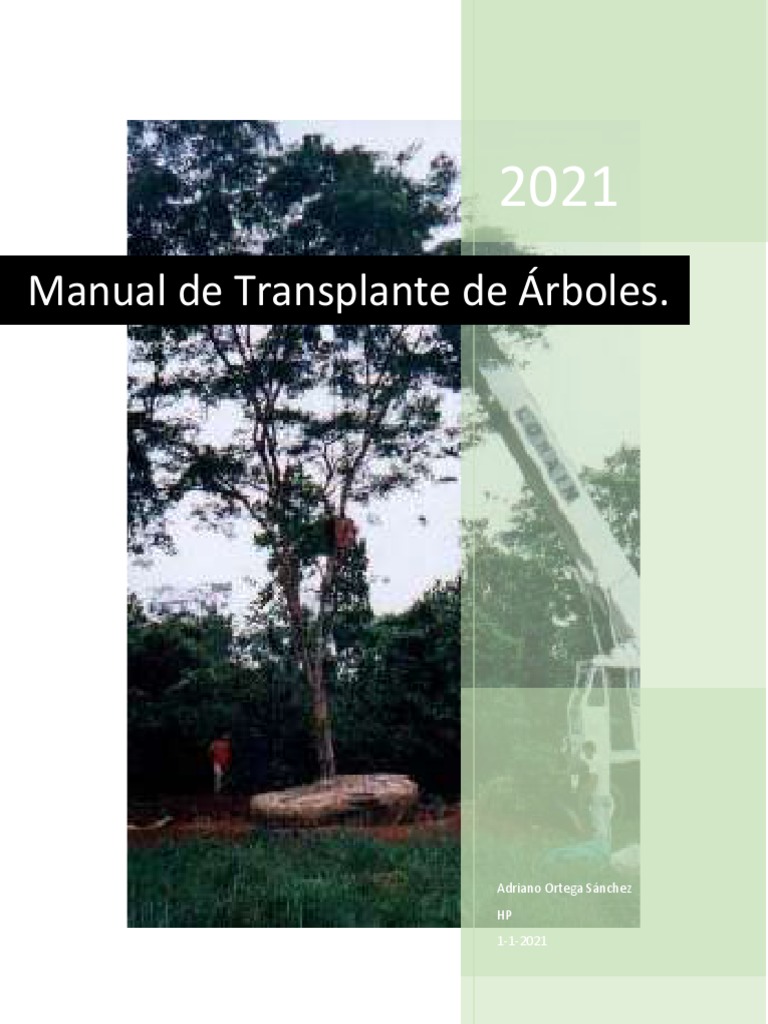Manual Mexicano de Transplante de Árboles | PDF | Arboles | Riego