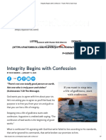 Integrity Begins With Confession - Pastor Rick's Daily Hope
