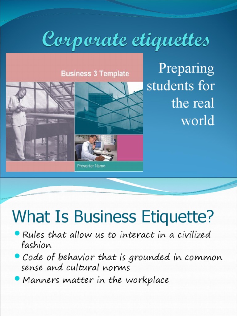 Essential Business Etiquette Guide | PDF | Etiquette | Attitude ...