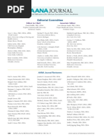 Editorial Committee: Editor in Chief Associate Editor