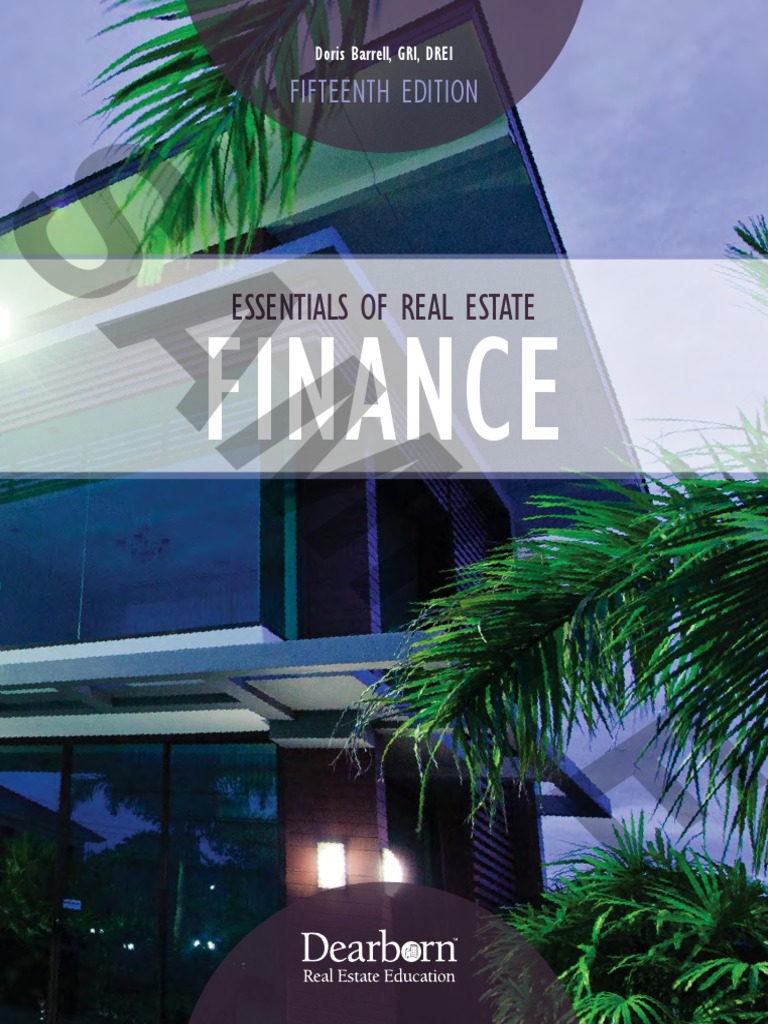 Essentials of Real Estate Finance 15th PDF Mortgage Law Real