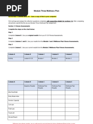 nmodule_three_wellness_plan