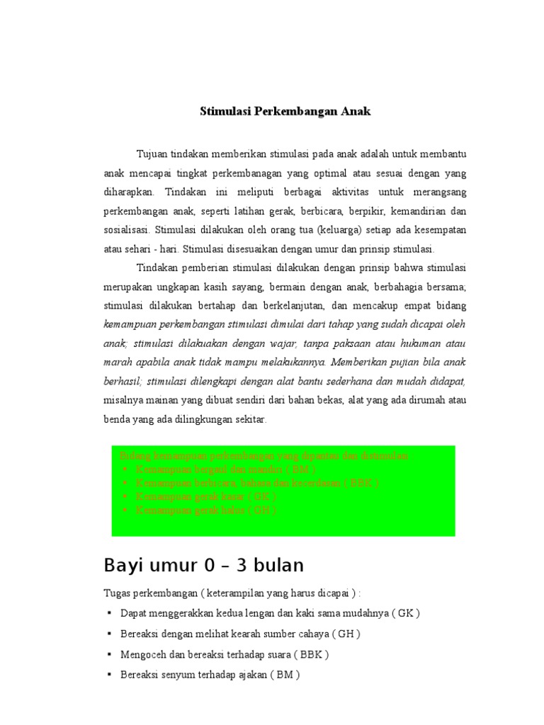 stimulasi perkembangan anak