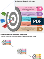 Ew Target Board With Arrows Tags and Icons Flat Powerpoint Design