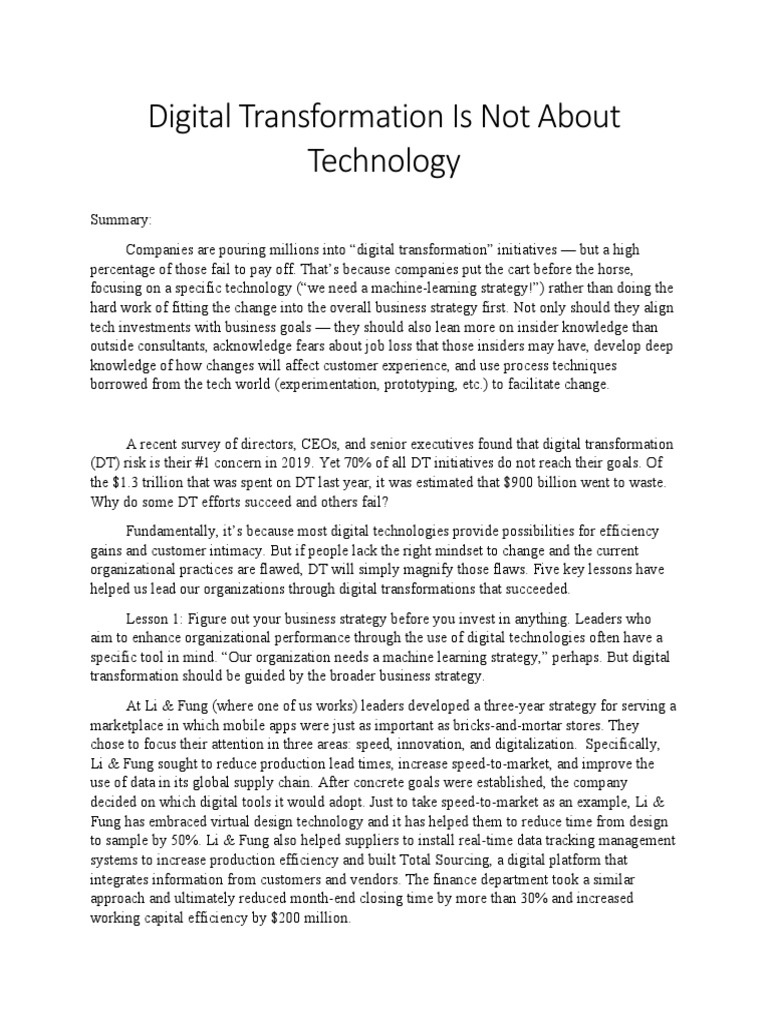 Leaders' Guide to Digital Success | PDF | Strategic Management ...