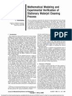 Mathematical Modeling and Experimental Verification of Stationary Waterjet Cleaning Process