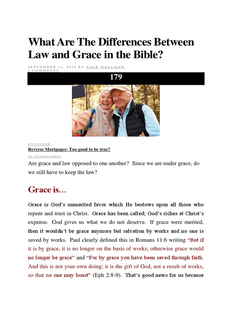What Are The Differences Between Law and Grace in The Bible PDF