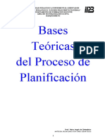 BASES TEORICAS DEL PROCESO DE PLANIFICACION