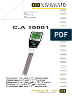 Chauvin Arnoux c.a. 10001 Waterproof Thermometer and Ph Tester User Manual