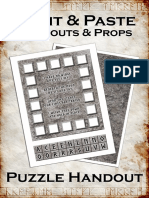 Print & Paste Handouts and Props Puzzle Handout