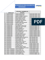 Relación de Docentes Con Directivo Responsable