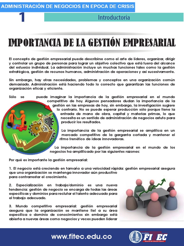 Importancia de la Gestión Empresarial | PDF | Economias | Business