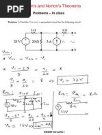 Thevenin's and Norton's Theorems: Problems - in Class