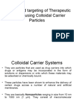 Delivery and Targeting of Therapeutic Proteins Using Colloidal Carrier Particles