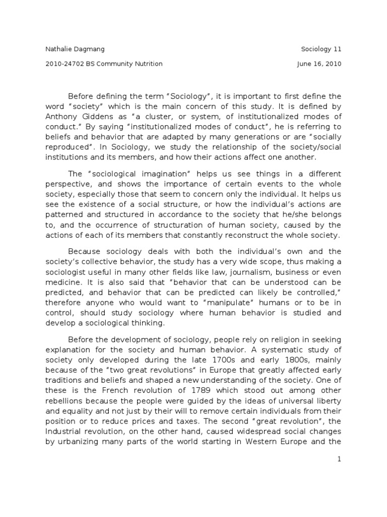 History of Sociology | Download Free PDF | Sociology | Émile Durkheim