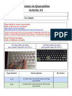 Memes in Quarantine Activity #2: Name Team A11/ B19 /SD28