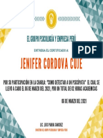 El Grupo Psicología Y Empresa Perú: Jenifer Cordova Cuje