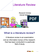 Literature Review: Research Scholar Zainab Saleem