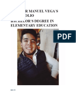 Teacher Manuel Vega S Portafolio Bachelor S Degree in Elementary Education