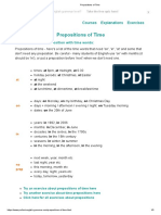 Prepositions of Time