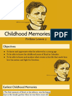 Rizal's Childhood Memories and Early Influences