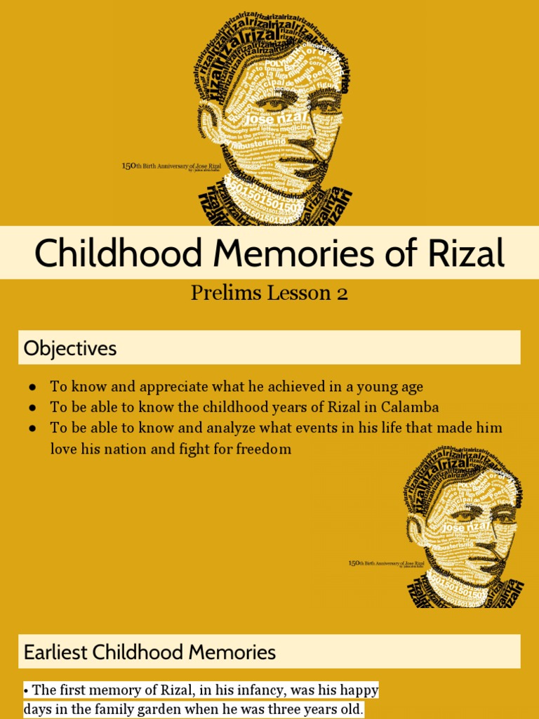 childhood memories of rizal essay