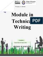Technical Writing Module 1 Answer