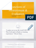 Functions of Measurement & Evaluation