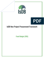 Isdb New Project Procurement Framework: Fixed Budget (FBS)