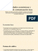 Actividades económicas y sistema de comunicación inca