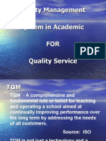 Quality Management System in Academic FOR Quality Service