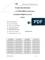 10Gbps CWDM BIDI Transceiver Spec Sheet