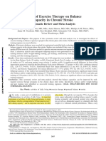 Effects of Exercise Therapy on Balance Capacity in Chronic Stroke Systematic Review and Meta-Analysis