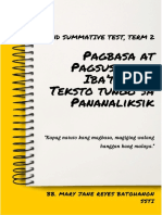 GRADE 11 - 2nd Term SUMMATIVE TEST PANANALIKSIK