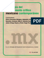 FERNANDO SANTIAGO CHAVEZ. Antologia Del Pensamiento Crítico Mexicano Contemporaneo.