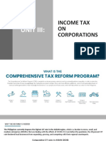 Unit Iii:: Income Tax ON Corporations