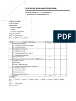 Formulir Desk Evaluasi Proposal
