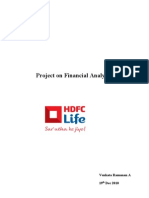 Financial Analysis of HDFC Standard Life Insurance