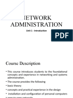 Network Administration: Unit 1 - Introduction