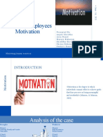 Case Study on Motivating Employees
