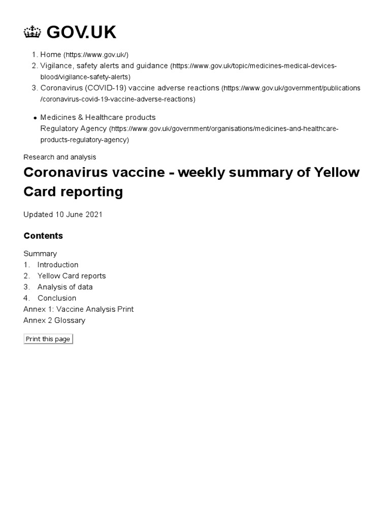 Coronavirus Vaccine - Weekly Summary of Yellow Card Reporting - GOV ...