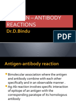 Antigen - Antibody Reactions: Dr.D.Bindu