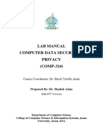 Lab Manual Computer Data Security & Privacy (COMP-324) : Course Coordinator: Dr. Sherif Tawfik Amin