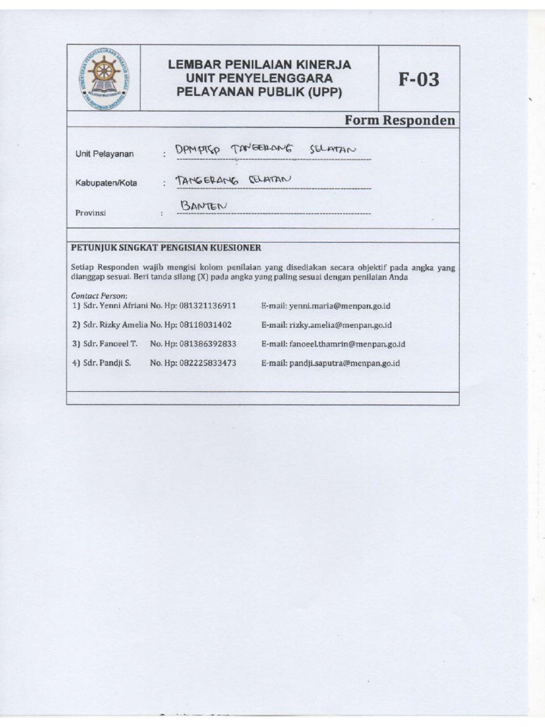 Form Responden | PDF