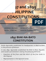 1897 and 1899 PHILIPPINE CONSTITUTIONS