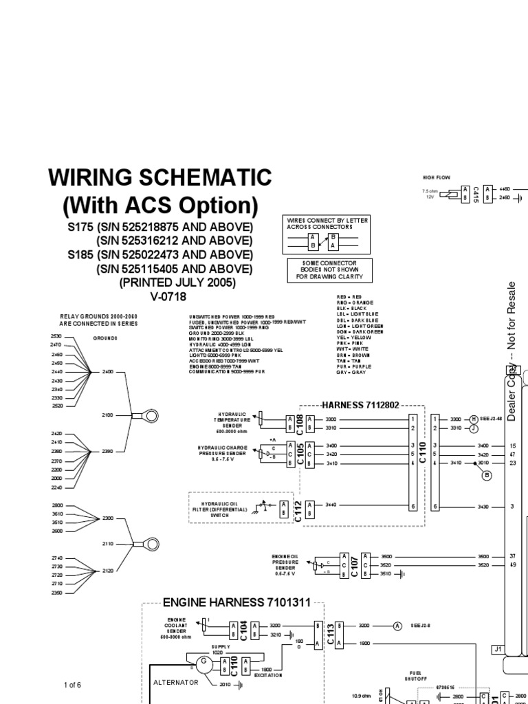 Bobcat Wiring Diagram Overview | PDF | Relay | Vehicle Technology