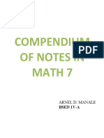 Compendium of Notes in Math 7: Arnel D. Manale