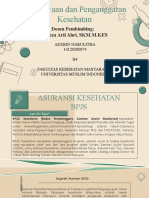 Pembiayaan Dan Penganggaran Kesehatan: Dosen Pembimbing: Dr. Reza Aril Ahri, SKM.M.KES