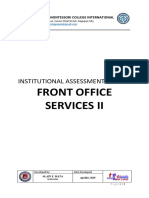 (REVISED)Institutional Assessment F.O Provide concierge and bell services